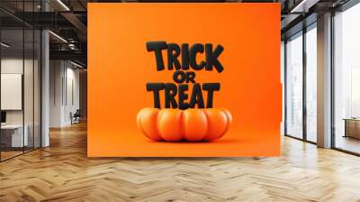 Bold Orange Halloween: Trick or Treat Delight Wall mural