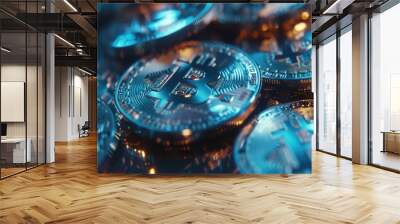 Digital Currency: Bitcoin Collection Wall mural