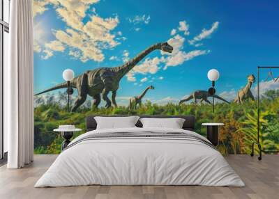 Dinosaur Paradise: Triassic Era Landscape Wall mural