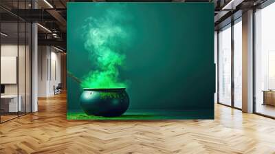 Enchanting Witch's Cauldron Steaming with Magic Wall mural