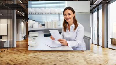 Healthcare Expert at Dentist's Desk Wall mural