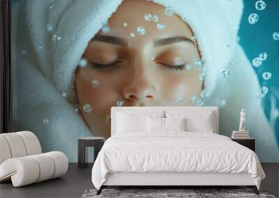 Luxurious Self-Care Routine for Glowing Skin Wall mural