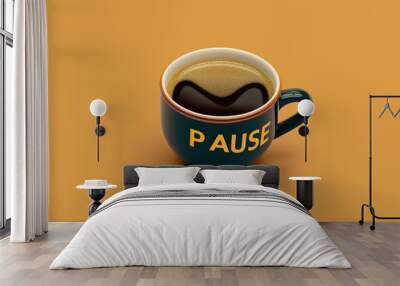 pause and enjoy coffee, modern 3d illustration