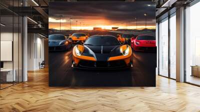 Sleek Supercars: Capturing Automotive Elegance Wall mural