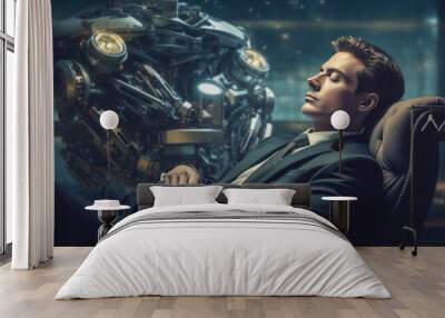 Synthetic Reveries: CEO's AI Fantasy Wall mural