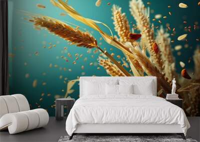 Windborne Wealth: The Majesty of Agricultural Seeds Wall mural