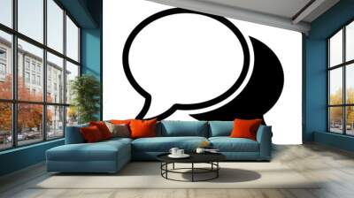 Flat vector chat message bubbles icon  isolated on white background. Wall mural