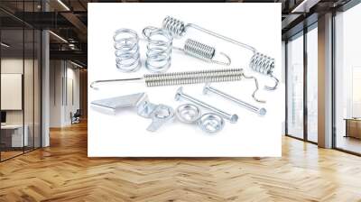 drum brake hardware repair kit isolated on white background Wall mural