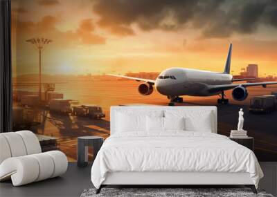 Airport, Loading and unloading of cargo, containers. Business logistics, industrial warehouses and logistics companies. E-commerce, wholesale trade of goods.	 Wall mural