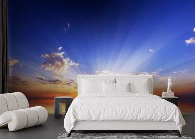 sunrise over ocean Wall mural