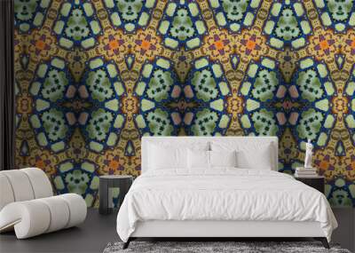 Seamless abstract pattern. the texture of the art is symmetrical Wall mural