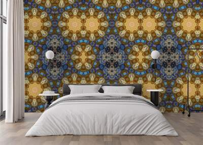 Seamless abstract pattern. the texture of the art is symmetrical Wall mural