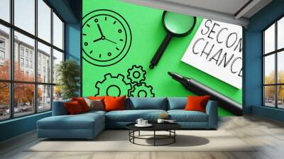 Second chance is shown using the text Wall mural