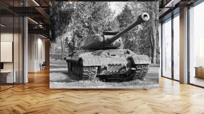 tank. military defense. monument. military activity. military equipment in Ukraine. Wall mural