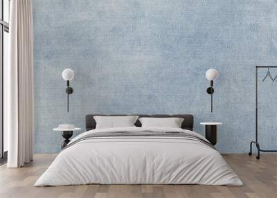 texture of blue denim fabric. textured background closeup Wall mural