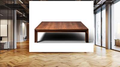 a modern solid wood square coffee table with a simple design сreated with Generative Ai Wall mural