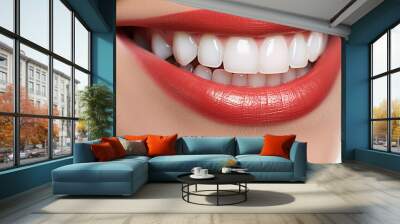 dentist with a smile on her lips, in the style of motion blur panorama сreated with Generative Ai Wall mural