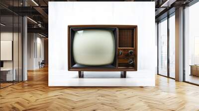 A vintage television set with a classic design, a touch of grunge, and a 70s aesthetic adds character to any room. Wall mural