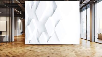 Abstract image of white cubes background. Wall mural