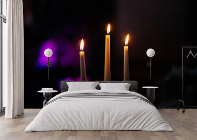 candles in the dark Wall mural