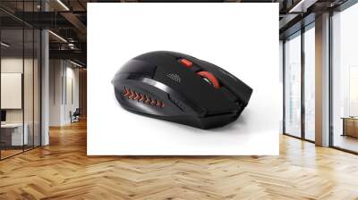 black wireless gaming mouse isolated Wall mural