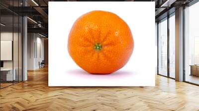 tangerine, whole on a white background. isolated. macro mode. Wall mural