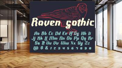 Raven Gothic - decorative modern font Wall mural