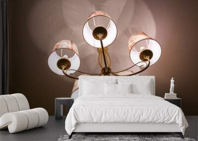 Modern white lamp on wall, Stylish lamp, Wall Lights. Wall mural