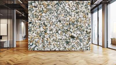 Texture of decorative stones or gravel as a background image. Top view. Copy, empty space for text Wall mural