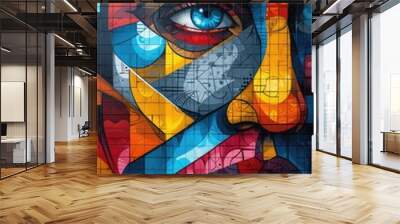  graffiti cubism art Wall mural