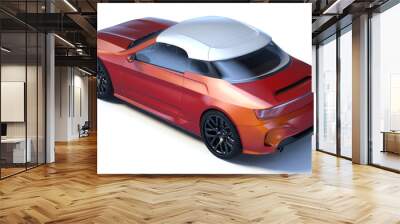 3D rendering of a brand-less generic concept car in studio environment Wall mural