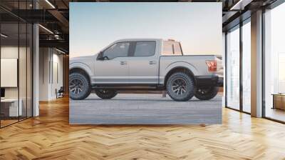 3D rendering of a brand-less generic pickup truck in studio environment	
 Wall mural