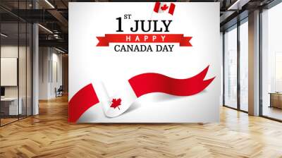 Vector Illustration of Canada day.  
 Wall mural