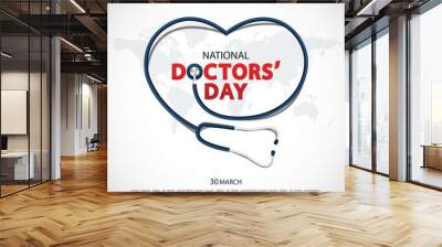 Vector Illustration of  Doctors' Day. For a poster, banner and greeting card.
 Wall mural