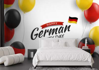 Vector Illustration of German Unity Day. Background with balloons
 Wall mural