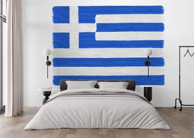 Vector Illustration of Greek Independence Day. Celebration banner. Flag of Greece
 Wall mural