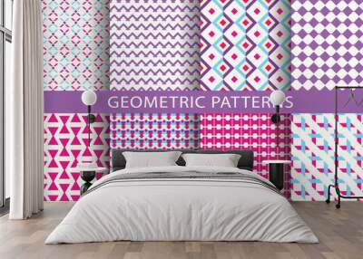 A set of geometric patterns Wall mural