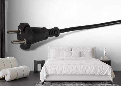 Black electric plug Wall mural