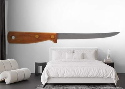 Boning knife on white Wall mural