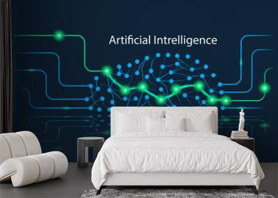 Artificial intelligence design concept Wall mural