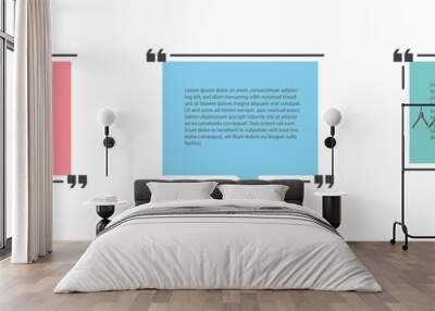 Quote text bubble or note, box or template. Wall mural