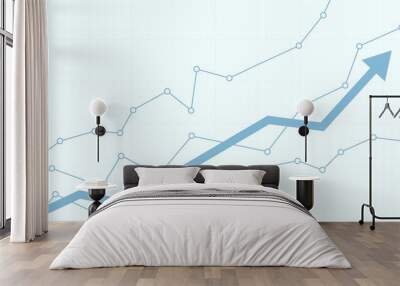 Rising stock market or rise of economy Wall mural