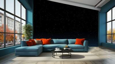 Starry dark night sky with bright stars. Wall mural