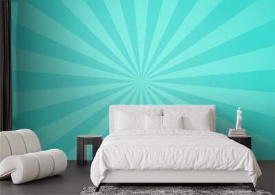 Sunburst light background with sun yellow ray. Wall mural