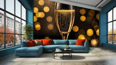 two glasses of champagne Wall mural