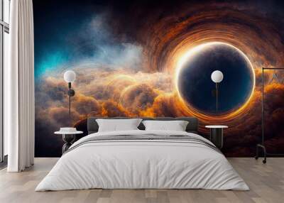 Black hole nebula distortion Wall mural