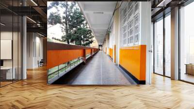 Classroom corridor in elementary school, Taiwan Wall mural