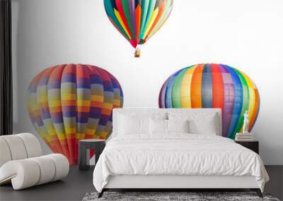 A Variety Set of Hot Air Balloons Isolated - Transparent PNG Wall mural