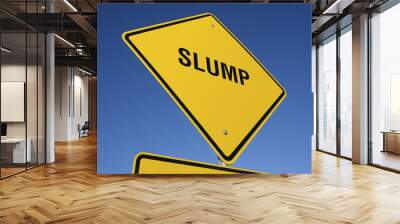 Slump road sign Wall mural