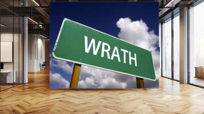 Wrath Road Sign Wall mural